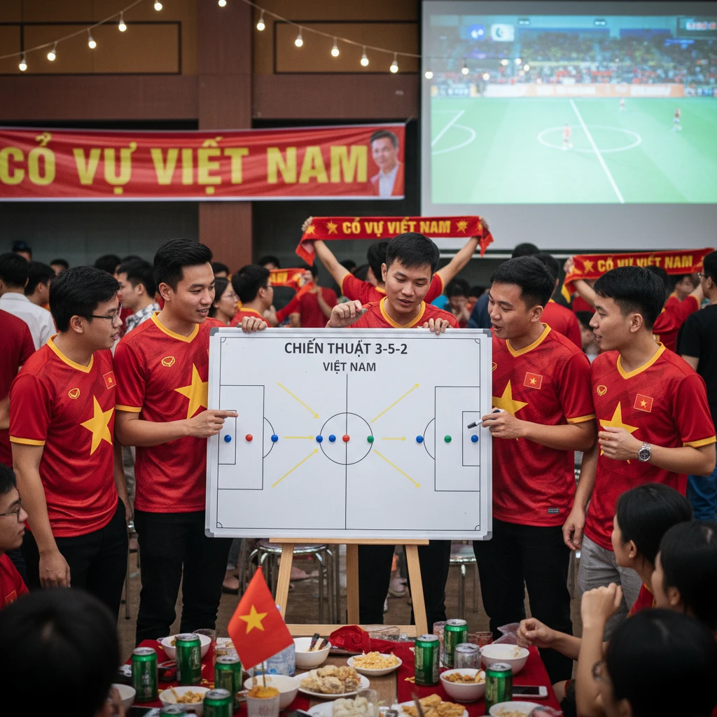 Ảnh sơ đồ chiến thuật bóng đá 3-5-2 tại Việt Nam