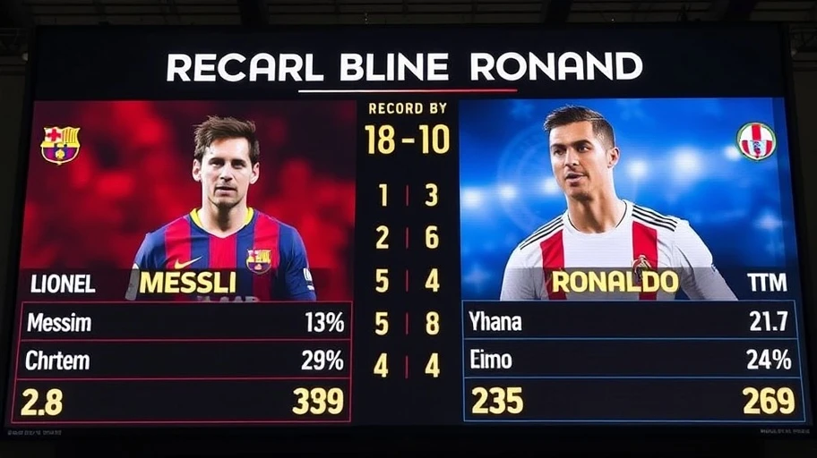 Bảng điểm kỷ lục của Messi và Ronaldo
