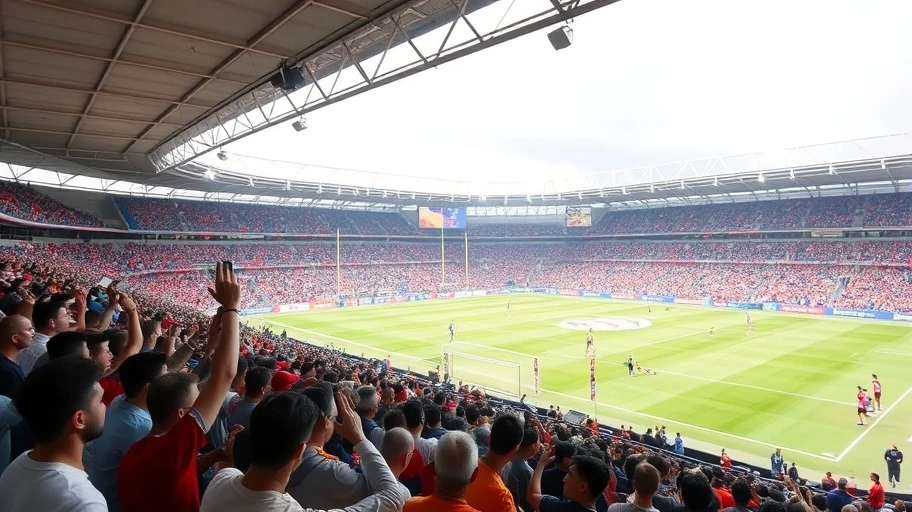 Cảnh sân vận động Thai League 1 với cổ động viên sôi nổi.