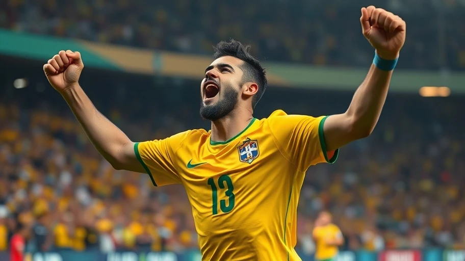 Cầu thủ Brazil ăn mừng chiến thắng