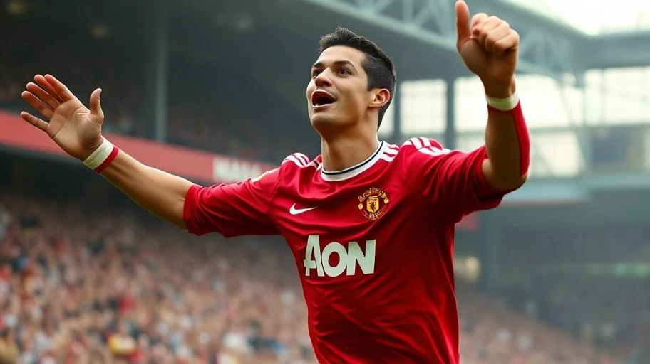 Cristiano Ronaldo tại Manchester United trong top 10 cầu thủ