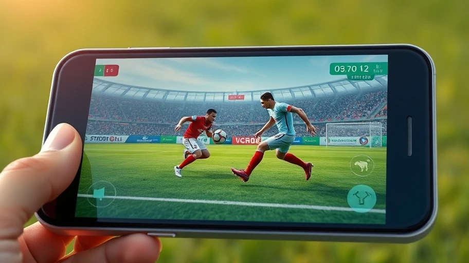 Đồ họa và giao diện bắt mắt trong game bóng đá iOS