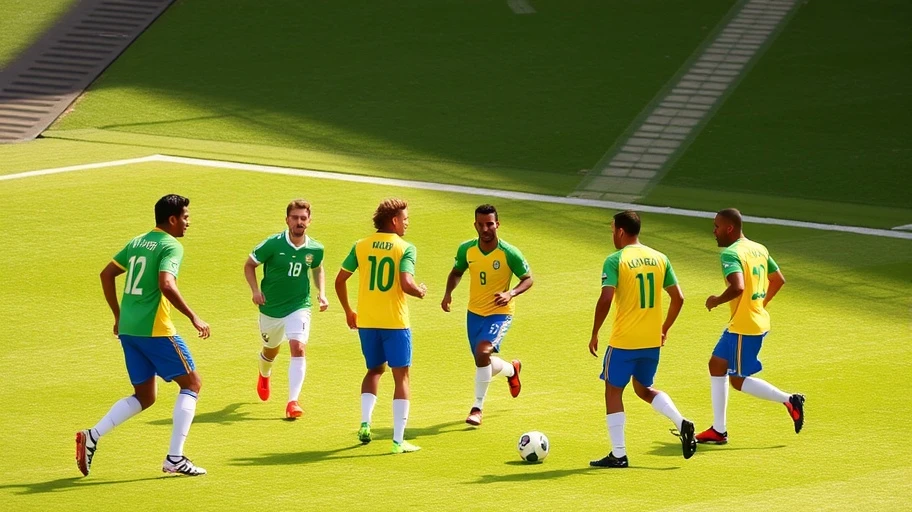 Đội tuyển quốc gia Brazil trong một trận đấu quốc tế