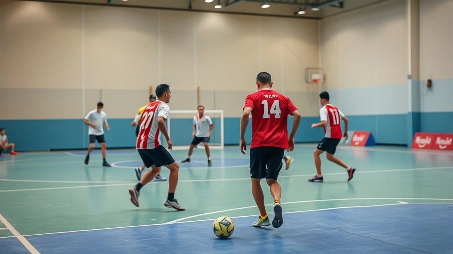 Futsal đội hình 3-1 trong một sân thi đấu nhỏ tại Việt Nam