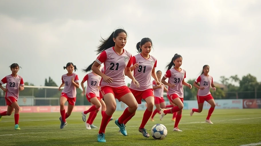 Hình ảnh bóng đá trẻ và nữ châu Á
