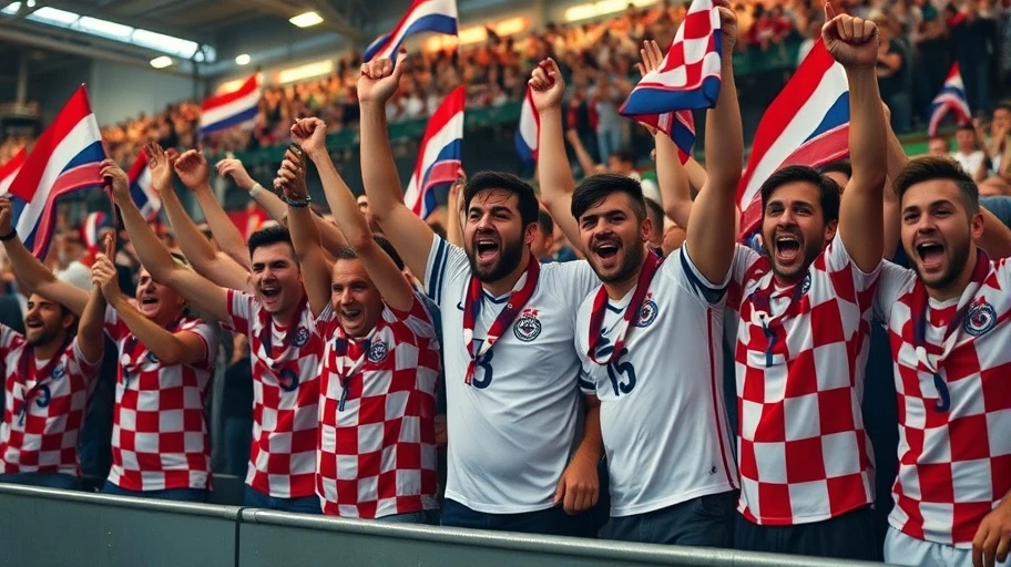 Hình ảnh cổ động viên bóng đá Croatia