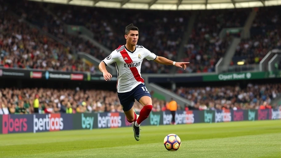 Hình ảnh Cristiano Ronaldo chơi bóng tại Bồ Đào Nha