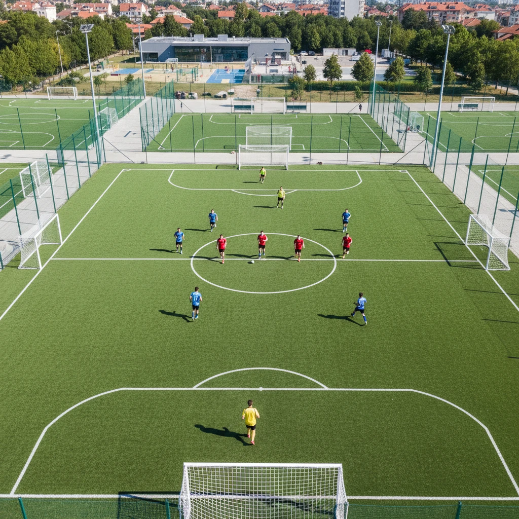 Hình ảnh đội hình 2-3-1 trên sân bóng đá 7 người