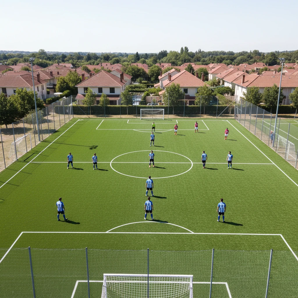 Hình ảnh đội hình 4-1-1 trên sân bóng đá 7 người