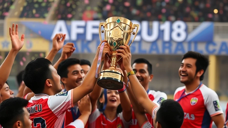 Hình ảnh đội vô địch AFF Cup nâng cúp