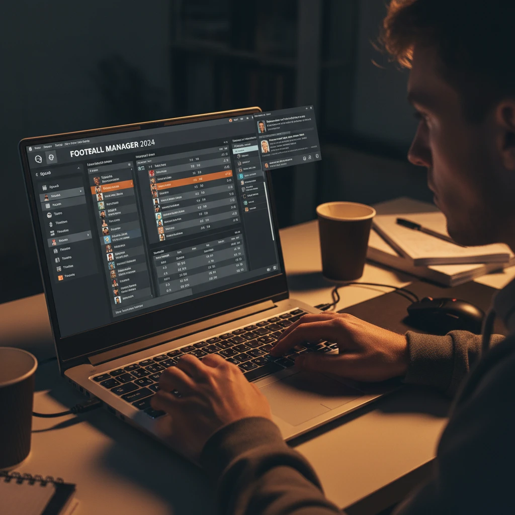 Hình ảnh game Football Manager khi quản lý đội bóng.