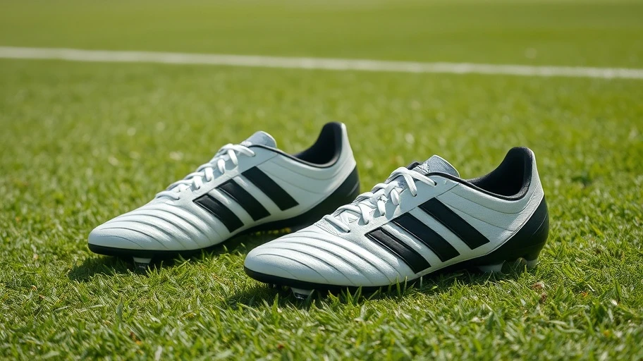 Hình ảnh giày đá bóng Adidas trên sân cỏ nhân tạo