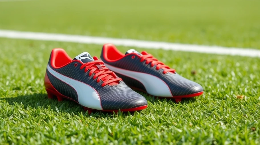 Hình ảnh giày đá bóng Puma trên sân cỏ nhân tạo