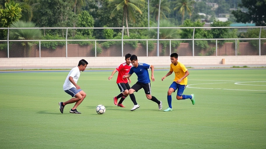 Hình ảnh người chơi bóng đá trên sân