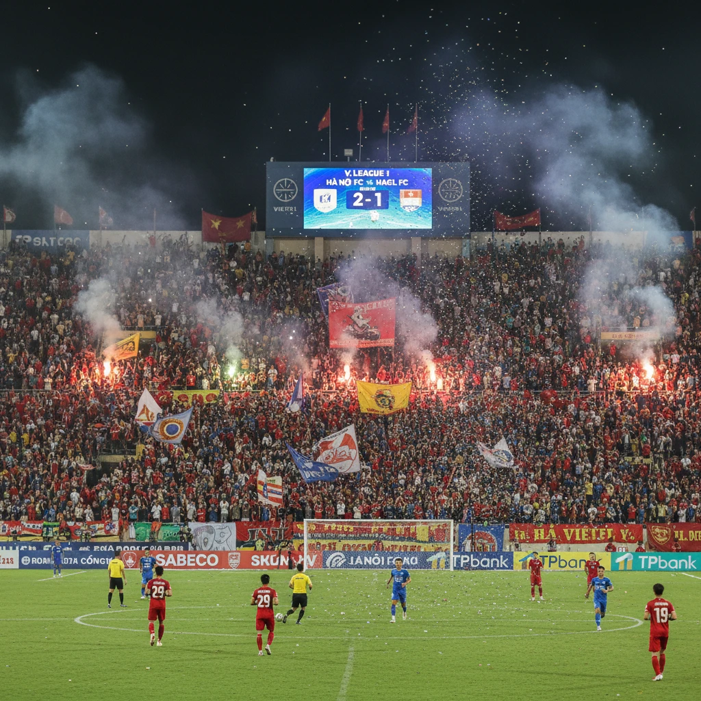 Hình ảnh về giải đấu V.League 1 đầy sôi động