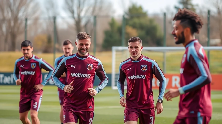 Lực lượng West Ham tập luyện