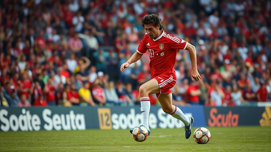 Luís Figo đi bóng trong trận đấu quốc tế