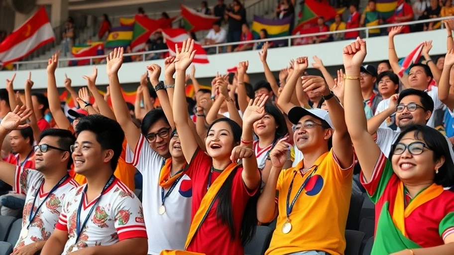 Người hâm mộ bóng đá Đông Nam Á ăn mừng