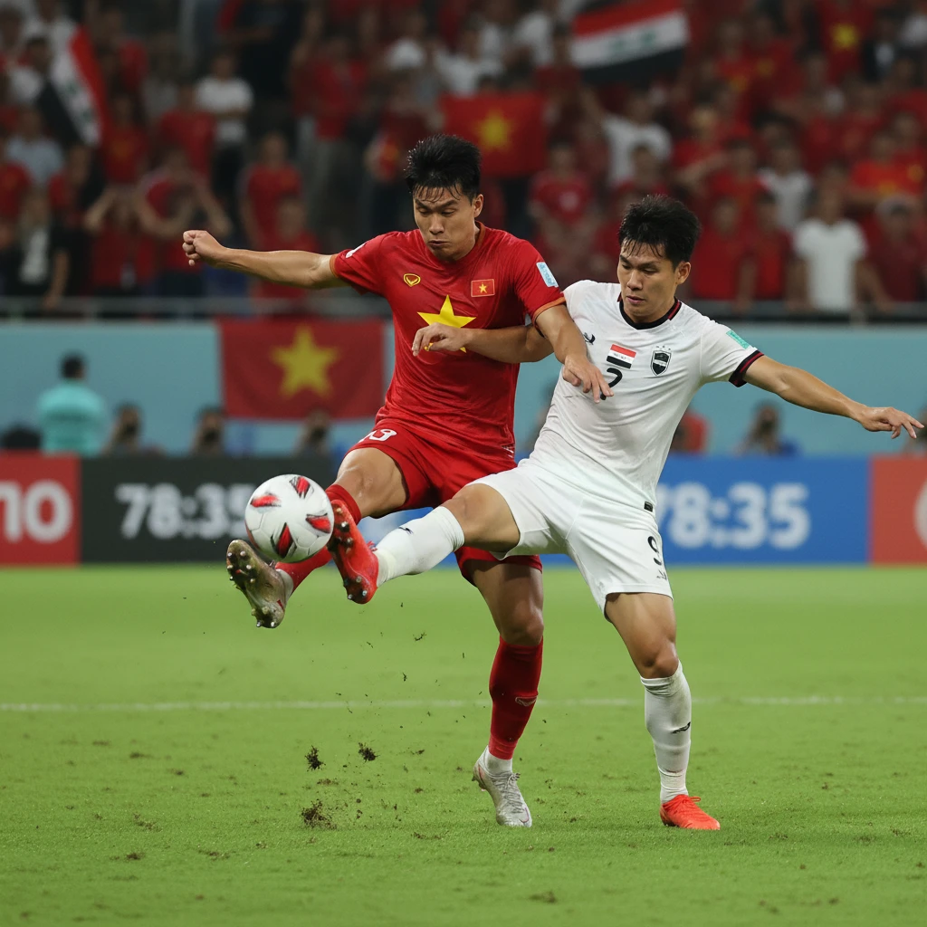 Phong độ và lực lượng của đội tuyển Việt Nam và Iraq trong trận đấu bóng đá.
