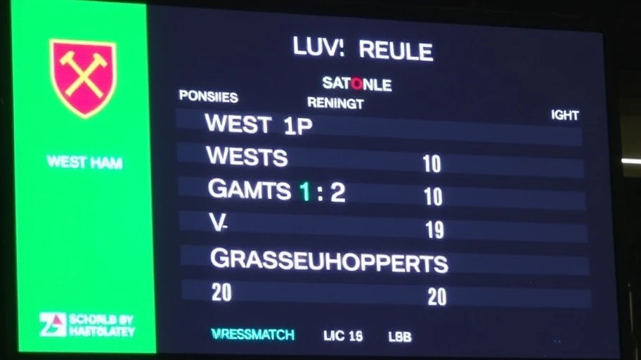 Thành tích đối đầu West Ham Grasshoppers