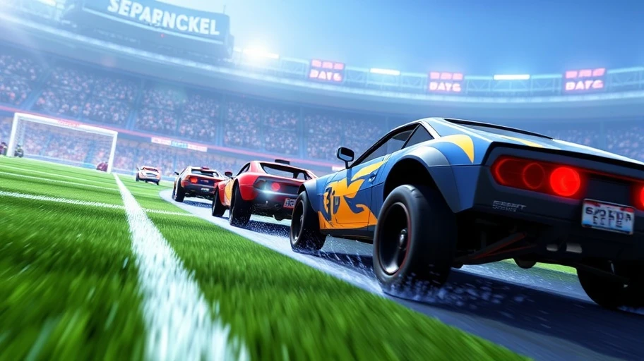 Trận đấu sôi động trong Rocket League
