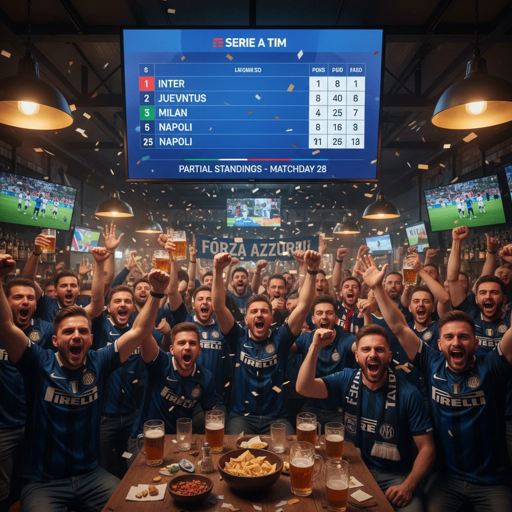 Vị trí trên bảng xếp hạng Serie A